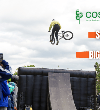 Mtb airbag show bmx Lukas Knopf biking mobile rampen mieten