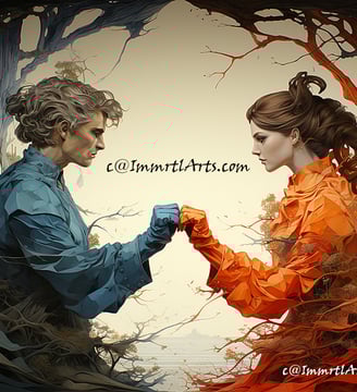 ImmrtlArts: Intricate Emotions Illustration