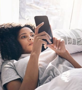 scrolling on the phone