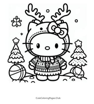 hello-kitty-reindeer-coloring-page