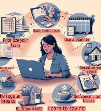 a woman sitting at a table with a laptop and a laptop