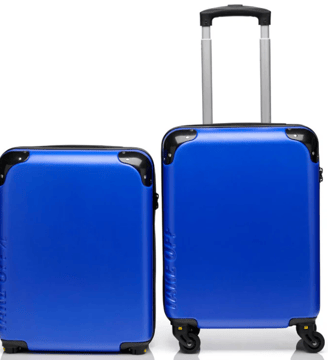 Blue carry-on luggage