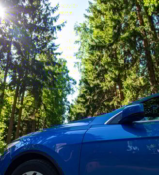 electric vehicle in the nature