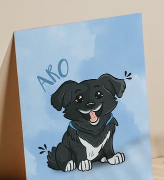 illustration personnalisée chien