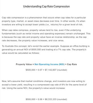 Cap rate compression meaning - written by a specialist