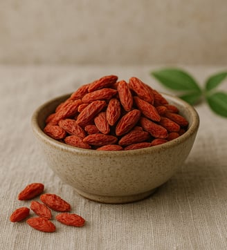 a bowl of goji berries