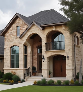 A house with a brand new nice roof.