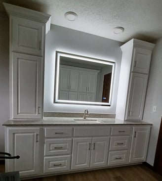 Custom White Vanity