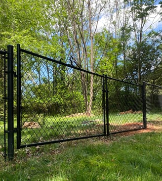 chain link fence, gate, chain link gate, double gate