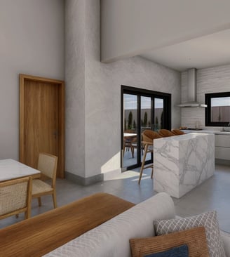 Projeto residencial moderno em Itu, sala - Aborin Arquitetura