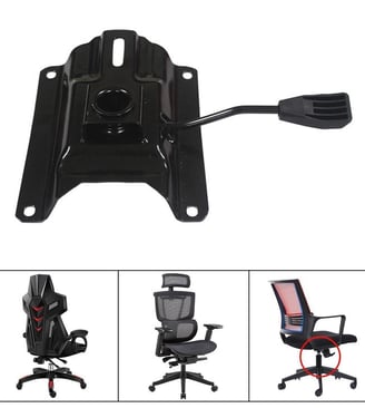 Technician fitting new chair base in office in Andheri