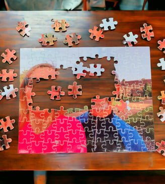 personalised jigsaw being completed