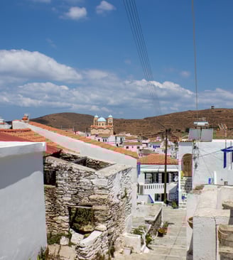 Greek island traditional alley