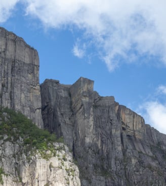 View of the Pulpit rock from Lysefjorden, Norway