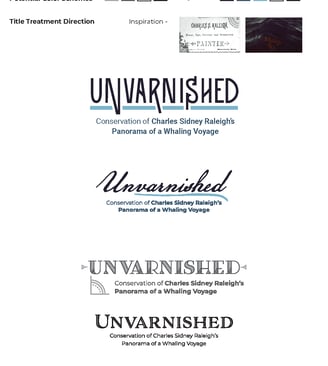 Unvarnished Logo and Color Proposal