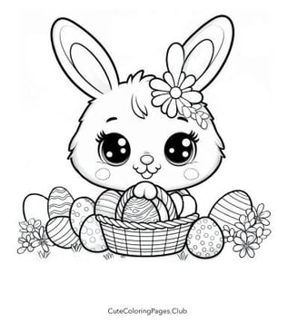 Easy Easter Coloring Sheet