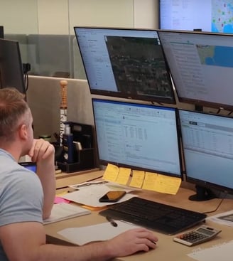 Picture of logistics manager at work