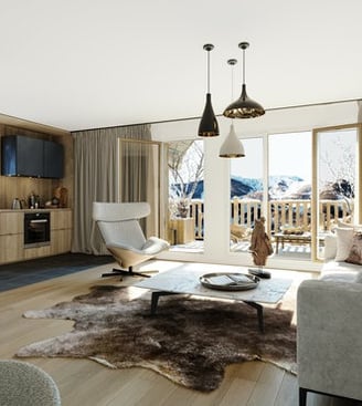 Image de l'intérieur d'un des appartements de la résidence dont traite ce site 