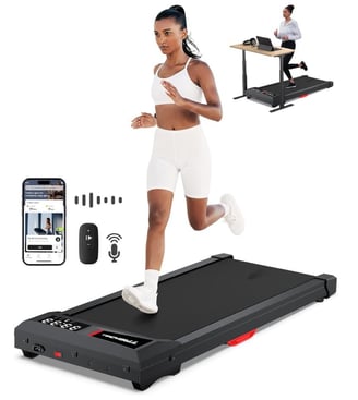 WellFit, Incline Walking Pad Treadmill, Fitness, Gym, Jogging