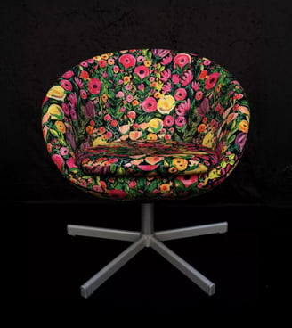 réfection de fauteuils Grenoble couleurs et fleurs