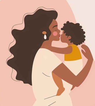 une femme tenant un bébé dans ses bras