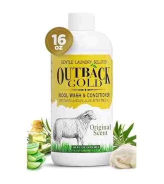 Outback Gold Wool Wash, 16 oz, Original Scent, Natural Plant Based Liquid Laundry Detergent, Perfect