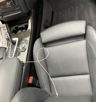 Interior Detailing Image “Deep interior car detailing with steam cleaning and vacuuming of seats"