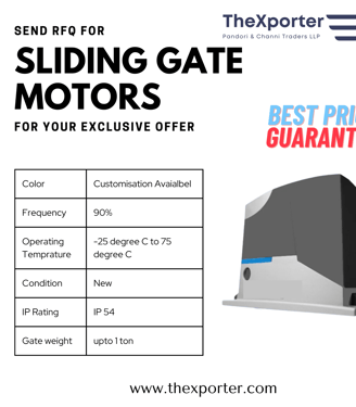 Sliding gate motors for gate automations 500 kg to 1400 kg