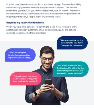 Image of e-book writing sample from Glen Cadorette: speech bubble page.