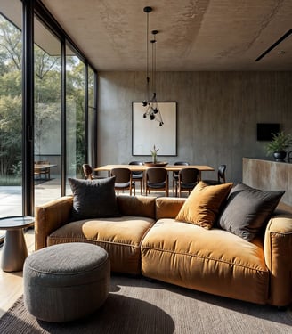 Concrete Living Room