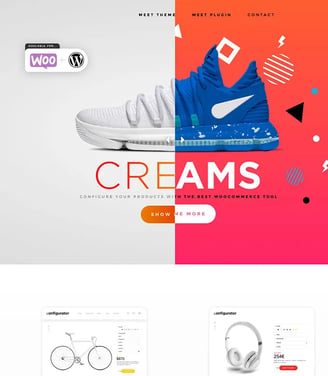 a website page with a variety of different colors and styles of the same color