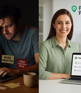 a man and woman sitting at a desk with a laptop