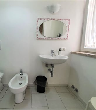 a bathroom with a toilet and a sink