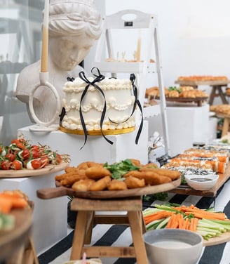 Professional catering with buffet service