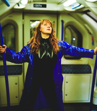 FTSH Studios model (s) Shannon Huxley UK Fetish Model UK Fetish Model, mistress, latex catsuit, pvc coat, london underground,