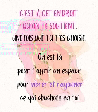On te soutien a vibrer et rayonner au coeur de ta vie