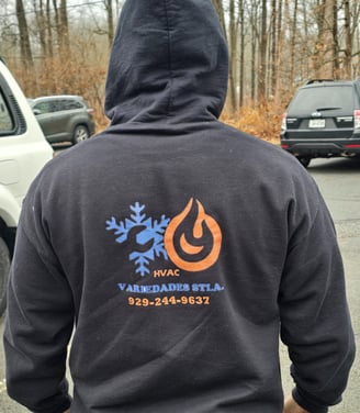 our logo on a work uniform