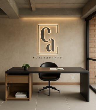 diseño de interiores, oficina en contruarte.