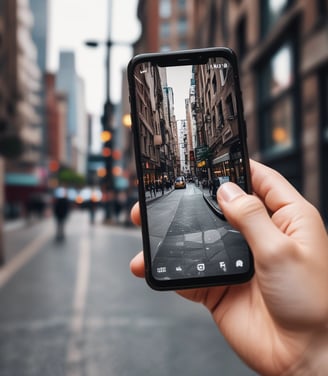 a phone screen with a phone showing a picture of a phone screen with a picture