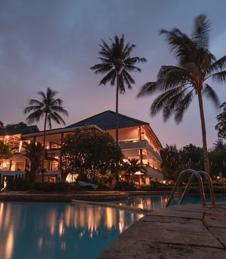 luxury hotel with pool