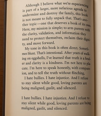 'f them kids' by vivian king's book opened to show picture of page of book