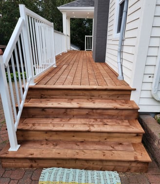 A wooden deck, Renovation, Carpentry
