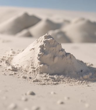 A textured, irregular mass resembling hardened clay or mud is adhered to a concrete wall. The mass consists of numerous small, rounded clumps tightly packed together, creating a rugged, rocky appearance.