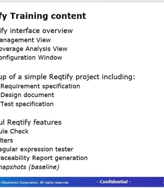 Training I provided to all Managers/Engineers at the end of the pilot project