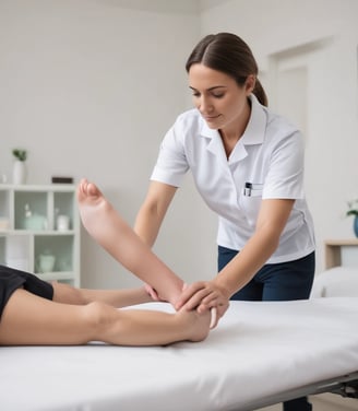 a woman getting a back massage from a man