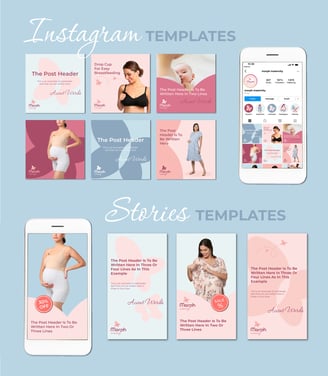 Pregnancy care brand identity and instagram design
