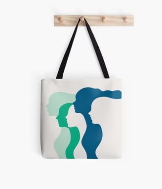 Women side by side Tote Bag