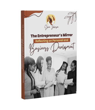 a book cover of the book, the entrepreneur's mirror to reflecting on personal and business developme