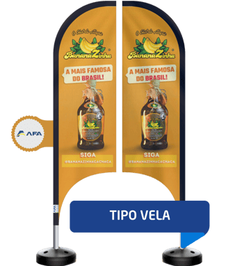 windbanner para marca de bebidas e distribuidora de bebidas