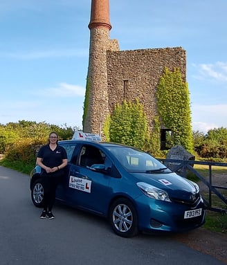 Louise with her tuition car